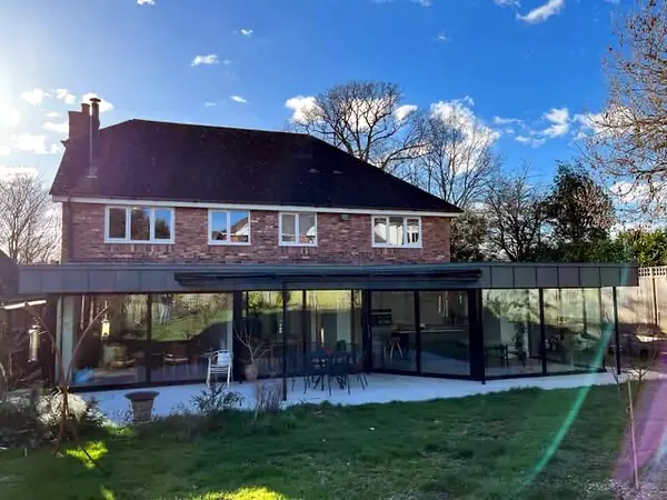 Rear extension with full-height glazing